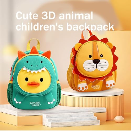 Cute Toddler Backpack Toddler Bag Schoolbag Animal 3D Cartoon Mini Travel Bag for Baby Girl Boy 2-8 Years Small Kids Daypack,Bunny