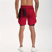 VITION Gym Shorts for Men, Men's Activewear Running Shorts,Drawstring Gym Shorts Men, 2 Layer Loose Athletic Shorts with 4 Pockets