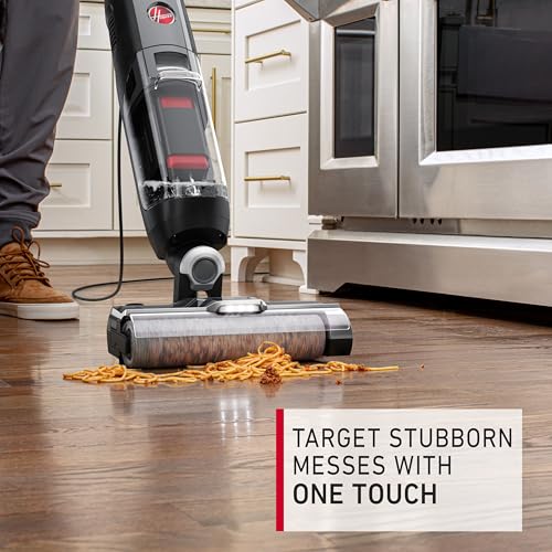 Hoover Streamline Wet & Dry Hard Floor Stick Vacuum Cleaner, Corded, Powerful Suction, Self-Cleaning, Multi-Surface for Hard Floors & Pet Hair, LCD Display, Boost Mode, CDHF-SLME,Warranty Include