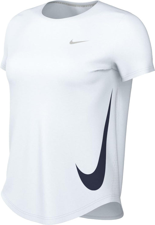 Womens Tempo Swoosh Dri-FIT Short Sleeve TEES AND T-SHIRTS (pack of 1) - WHITE/(MIDNIGHT NAVY)