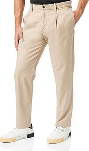 Mens Cotton Linen Slim Tapered Modern - Humus