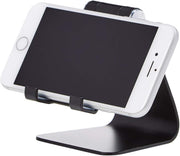 Amazon Basics Adjustable Cell Phone Stand, Single, Black - Black
