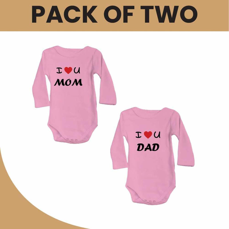 Pack of 2 Unisex Baby Romper with Mama and Papa Printed Design for Newborns,Infants, Toddlers Full Sleeve Jumpsuit Snap Closure for Easy Diaper Changes Ideal for Baby Shower