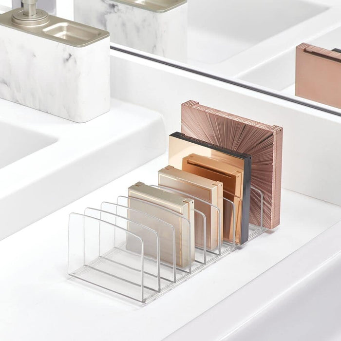 Idesign Bpa-Free Plastic Divided MakEUp Palette Cosmetic Organizer, The Clarity Collection – 9.25" X 3.86" X 3.2", Clear