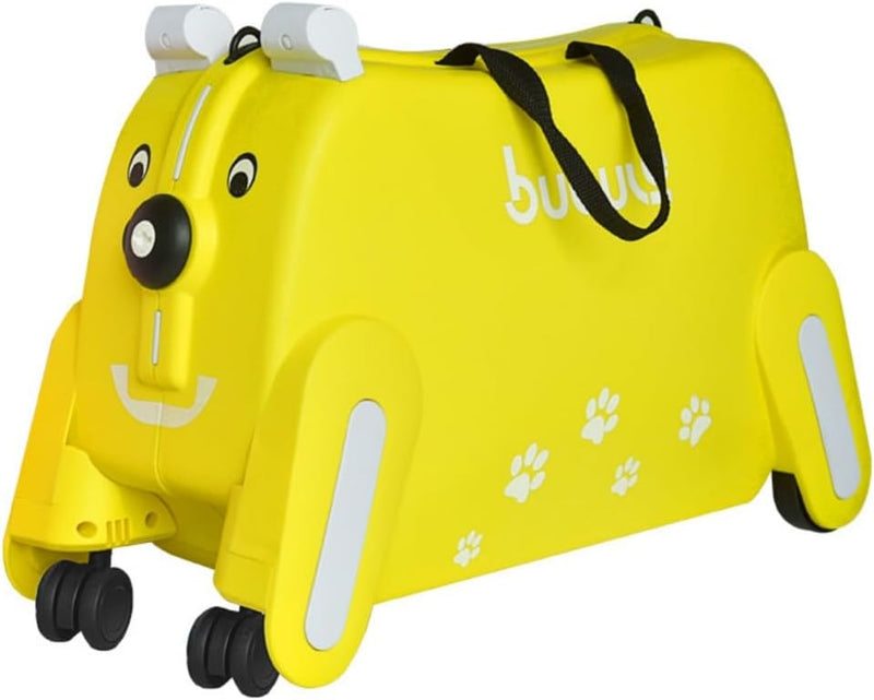 Kids Ride-on Suitcase Hand Luggage with Seat, Children's Luggage Suitcase, (yellow) - yellow