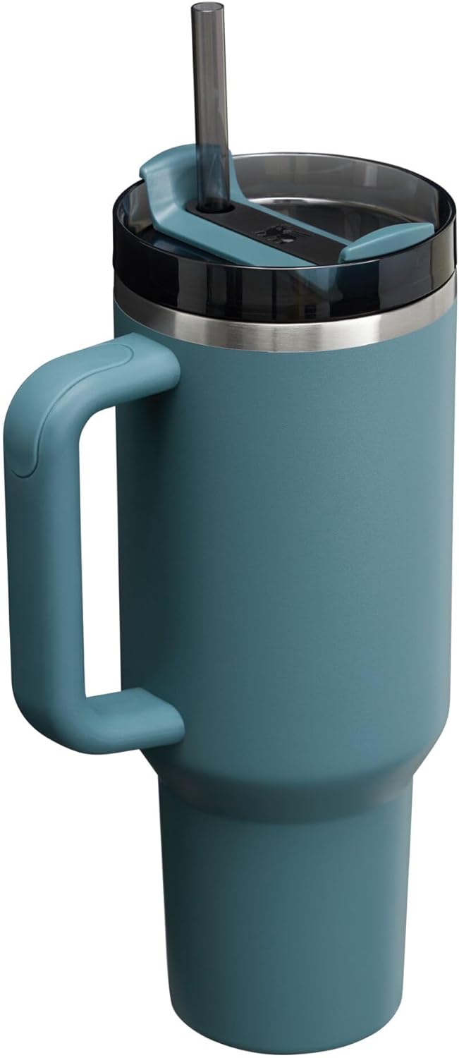 Stanley Quencher H2.0 Tumbler with Handle & Straw 40 oz | Twist On 3-Way Lid | Cupholder Compatible for Travel | Insulated Stainless Steel Cup | BPA-Free | Seafoam