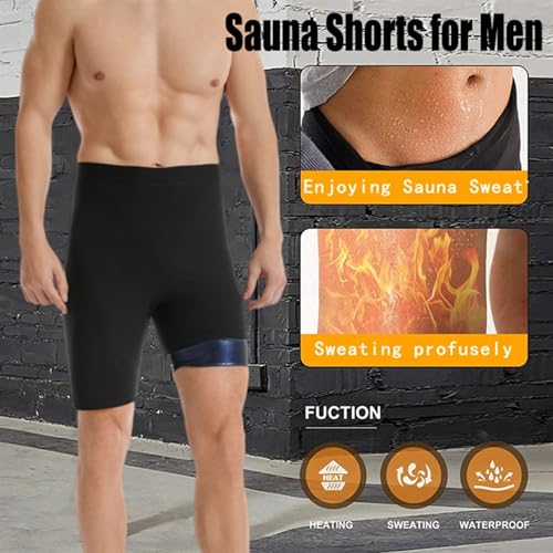 High Waisted Sauna Sweat Shorts, Heat Trapping Compression Leggings, Tummy Control Thigh Trainer, Athletic Slimming Pants