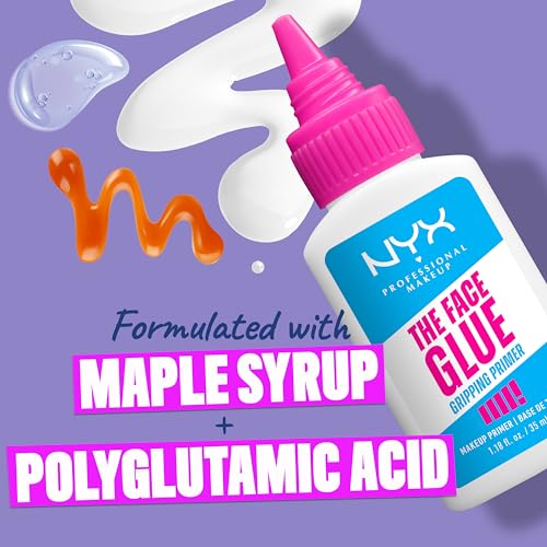 NYX Professional Makeup The Face Glue Primer, Gripping Primer, up to 24 hour hydration, up to 24 hour makeup wear, 35ml