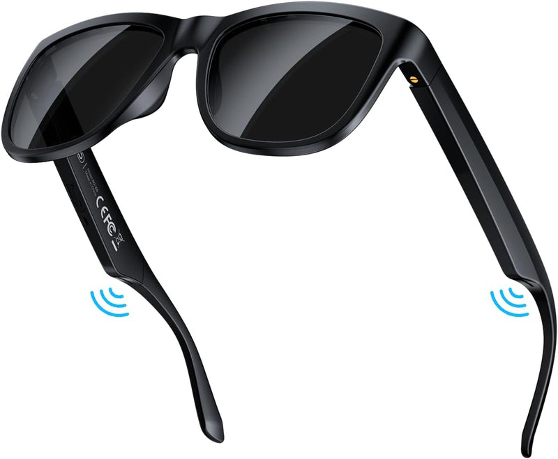 XO Simple is Beauty Smart Bluetooth Glasses,Built-in Mic & Speakers,Smart Wireless Headphone Sunglasses for Men and Women,Athletic/Outdoor UV Protection and Voice Control,Unisex(Black)