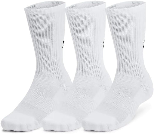 Unisex Training Cotton Crew Socks 3 Pack Sock (pack of 6) - (100) White / White / Black