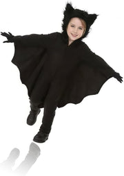 Sweet seven Bat Costume for Kids - Halloween Vampire Bat Hoodie Jumpsuit with Gloves, Cosplay Party Bodysuit Role Play M Size is Suitable for 78 Years Old, 115125cm