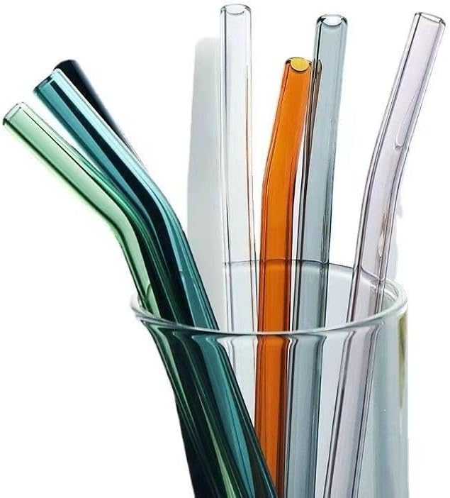 2PCS Drinking Glasses with Bamboo Lids and Glass Straw, Beer Can Shaped Glass Cups, Tumbler Cup Ideal For Beer, Tea, Soda, Iced Coffee Include 500ml