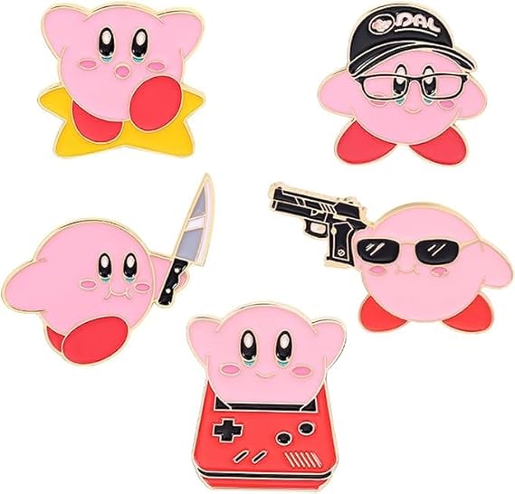 LUYAO 5 PCS Cute Enamel Pins Set Brooch Various Novel Designs Brooch Pins for Jackets Backpacks Badges Hats Bags Lapel Pins DIY Accessories Décor Women Girls Gift
