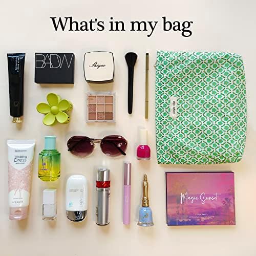 STARDW Flower Cosmetic Bags Makeup Bags for Women and Girls,Travel Makeup Bag Large Capacity Canvas Makeup Bag,Makeup Organizer Bag Zipper Pouch, Embossed pink, Large Capacity Aesthetic Makeup Bags