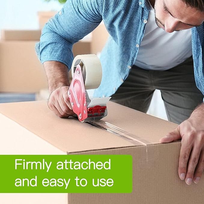 ECVV® 1 Roll Packing Tape, 2 inches x 50 yards Strong Heavy Duty Packaging Tape for Sealing Parcel Boxes, Moving Boxes Houses, Large Postal Bags, Office Supplies, Green