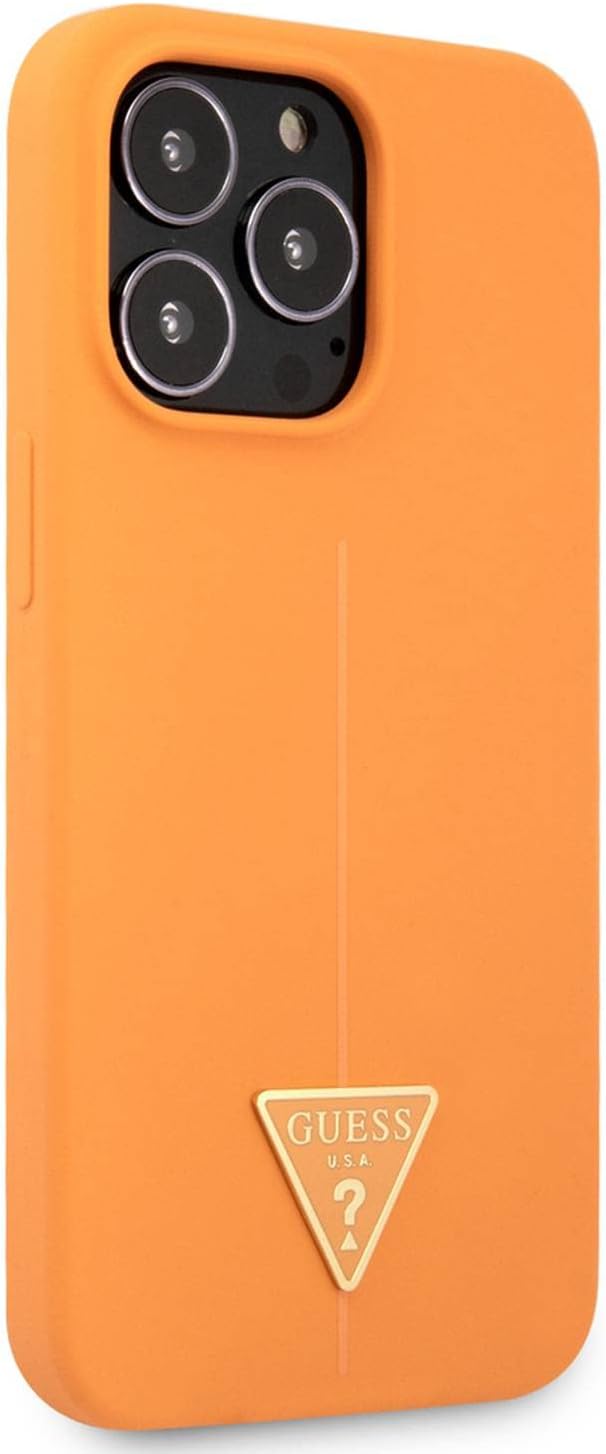 GUESS CG Mobile Silicone & Triangle Hard Case for iPhone 13 Pro - Orange