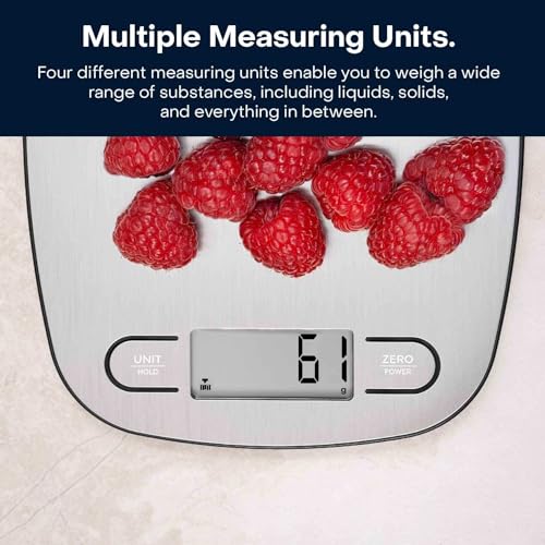 Nutricook Digital Kitchen Scale Eko, 5Kg Capacity, Stainless Steel Food Scale For Baking And Cooking - 4 Weighing Sensors, Tare/Zero, Auto-Off & Auto Calibrate Function,2 Years Warranty