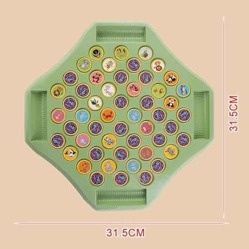 Flip Chess Memory, Flip Chess Memory Board Game, 4 Player Flip Chess Memory Game, Fruit Flip Chess Memory, Animal Flip Chess Memory Chess Game For Kindergarten Gathering Activity (Fruit)