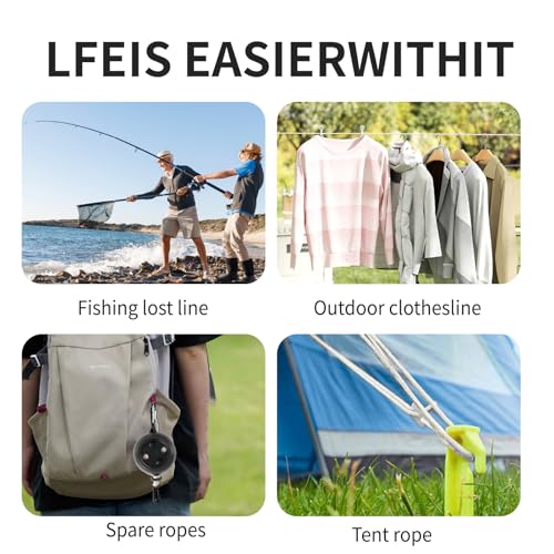 Portable Travel Clothesline Cord, Adjustable 33ft Camping Clothes line, Laundry Drying Rope for Hotel Trip,Camping,Backyard,Outdoor/Indoor, Black