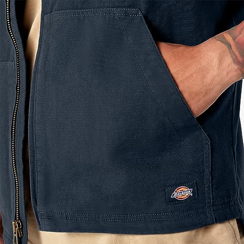 Dickies Mens Duck Canvas High Pile Fleece Lined Vest Vest
