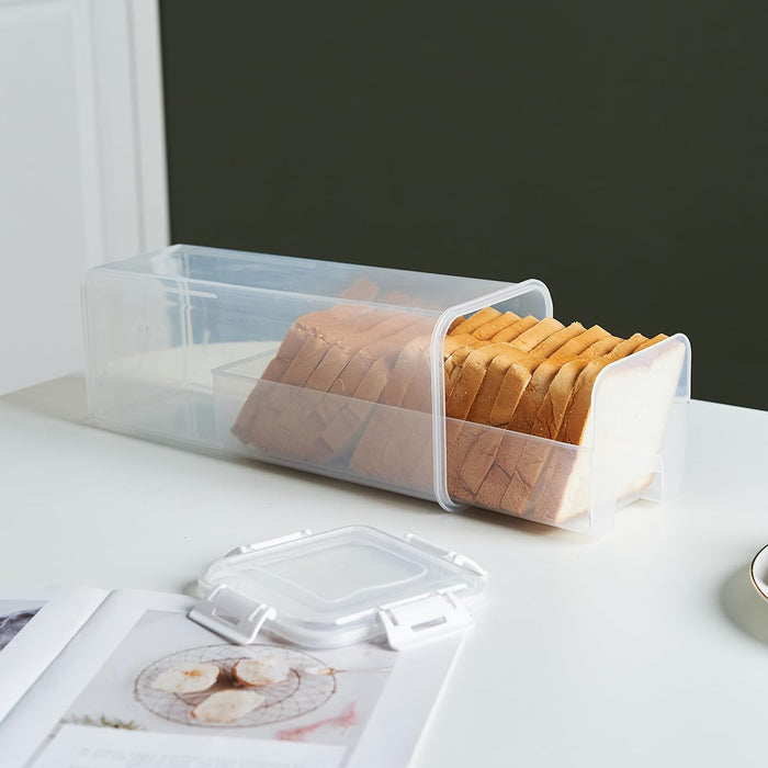 Bread Box with Wooden Lid � Stylish & Durable Bread Storage Container for Fresh Bread, Pastries, and Baked Goods � Keeps Breads Fresher for Longer by LuxeDesigns