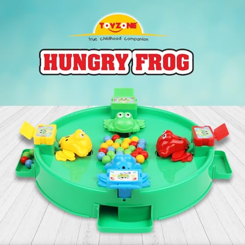 Toyzone Frog Eat Beans Game-4 Players-61038 | Eat The Beans | Hungry Frog Game for Kids | Multiplayer Games | Game for Players | Board Game