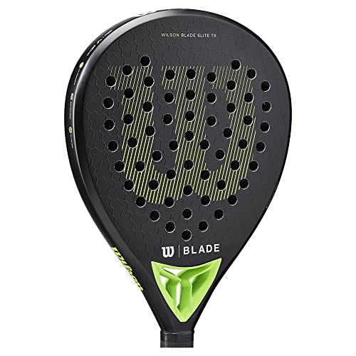 Wilson Blade Elite Tx V2 Padel Racket, Lightweight, Carbon/Fiberglass Surface, EVA Core, Medium Balance, One Size, 361 g / 410 g, Indoor Use