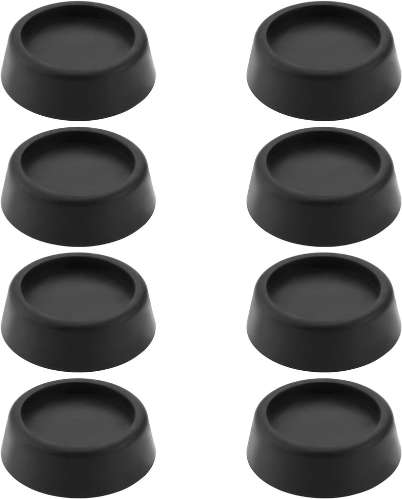 VGOL 8pcs Washing Machine Rubber Feet Pads Anti-Vibration 20mm Risers for Heat Pump Dryer Vented Black