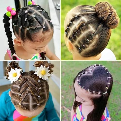 Hair Styling Braid Comb Tool, Set of 4, Rubber Bands Remover Edge Hairbrush Hair Tail Tools Ponytail Maker Accessories for Girls Women Professional and DIY Hairstyling