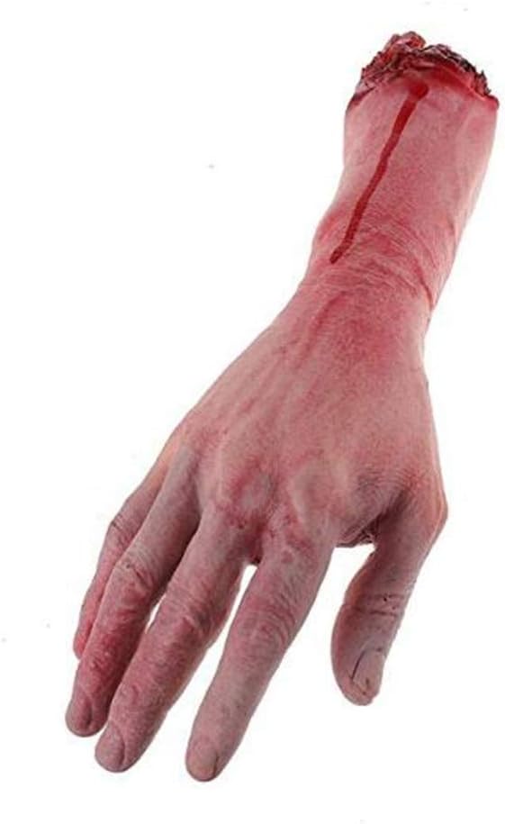 1 Pairs Fake Human Arm Hands Bloody Dead Body Parts Haunted House Halloween Decorations