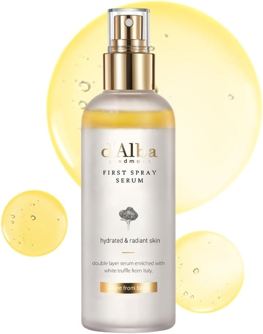 d'Alba Italian White Truffle First Spray Serum, Hydrating Face Moisturizer, Glow Serum for Radiant Skin, Non Comedogenic, All In One Mist, Vegan & Desert-Adapted 50ml - 180 ml (Pack of 1)