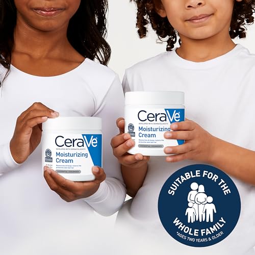 CeraVe Moisturizing Cream, Body and Face Moisturizer for Dry Skin, Body Cream with Hyaluronic Acid and Ceramides, 19 Ounce