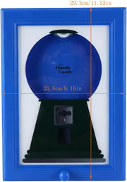 Alide Candy Dispenser Picture Frame Wall Mounted Interactive Gumball Machine Snack Dispenser for Kitchen with Fun Photo Frame(Blue)