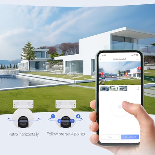 EZVIZ 4K WLAN IP PT Camera, Outdoor Camera with AI Person Detection, Active Defense, 30 Metre Colour Night Vision and Double Lens, H80x
