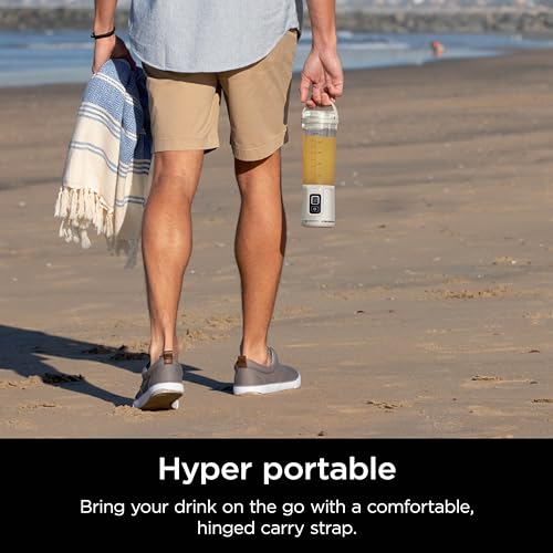Ninja Blast Portable Blender, Cordless, 18oz. Vessel, Personal Blender For-Shakes and Smoothies, BPA Free, Leakproof-Lid and Sip Spout, USB-C Rechargeable, Dishwasher Safe Parts, Vanilla Bean, BC151VB