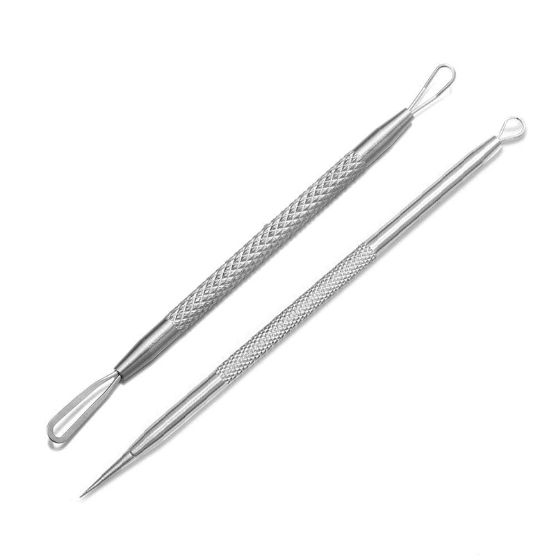 La Chat Blackhead Remover, 2 PCS Pimple Popper ,Stainless Steel Pimple Extractor Blackhead Removal Tool Risk Free Treatment for Blemish,Whitehead Popping