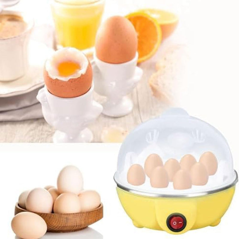DXB FELCON Electric Egg Boiler, 7 Egg Capacity Egg Cooker with Automatic Shut-Off, BPA-Free Multi-Functional Egg Maker & Steamer for Soft, Medium & Hard-Boiled Eggs