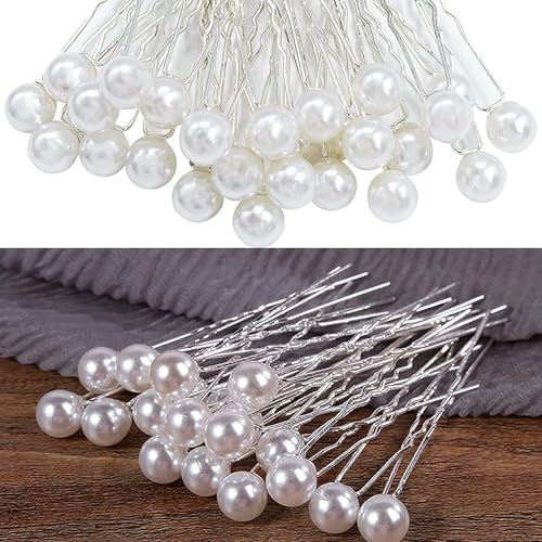 KOWVOWZ 20Pcs Pearl Hair Pins Bridal Hair Pins Wedding Hair Pins Flower Hair Pins for Women Wedding Bridesmaid Hair Accessories for Women Girls Wedding Ball
