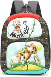 Kids Backpack for School Preschool Bag for Boys & Girls Toddler Kindergarten Backpack with Padded Straps, Multi-Pockets for Books, Stationery, Supplies & Toys - Monkey