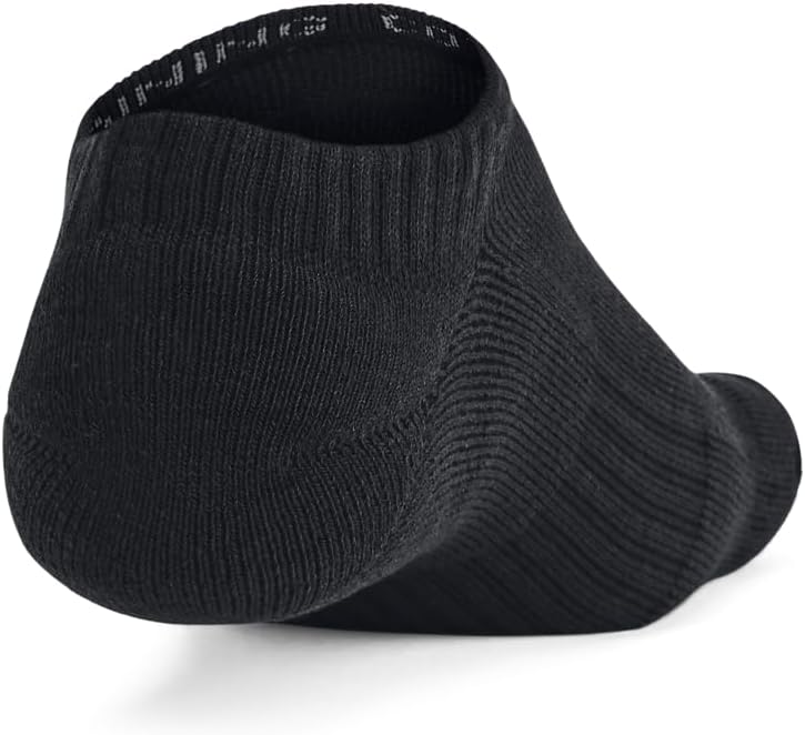 unisex Unisex UA TC 3pk No Show Training Cotton No Show Socks 3 Pack - BLACK