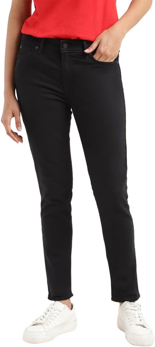 Levi's A7090-0001 Women's Mid Rise 711 Skinny Jeans, Ebony Black Size 26W/28L