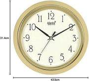 Ajanta Quartz Analog Wall Clock (Golden) 43.5 Cm X 31.4 Cm X 8.3 Cm,Plastic