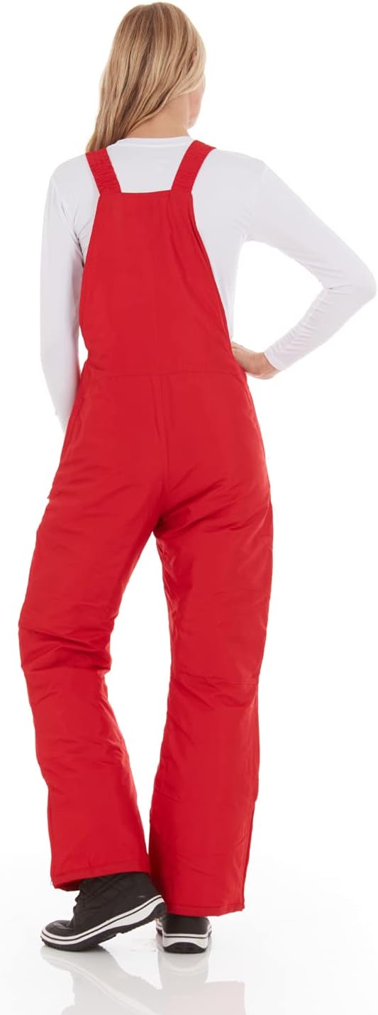 Arctic Quest womens Ski Snow Bibs Pants Insulated Water Resistant Overalls Snowboarding Winter Waterproof Pants Overalls (pack of 1)