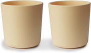 Dinnerware Cups for Kids Set of 2 Reusable BPA Free Dishwasher & Microwave Safe Cups Easy to Hold Made in Denmark (Sage) - Jonquille PÃ¢le