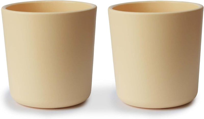 Dinnerware Cups for Kids Set of 2 Reusable BPA Free Dishwasher & Microwave Safe Cups Easy to Hold Made in Denmark (Sage) - Jonquille PÃ¢le