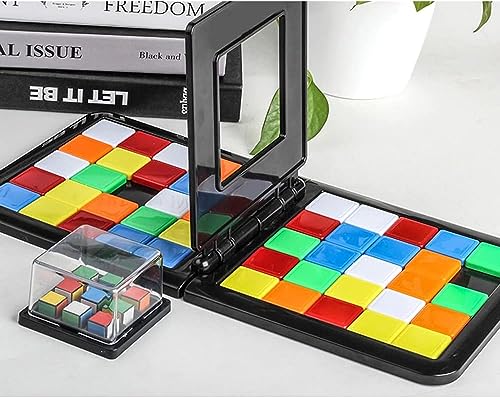 Azonee Race Game, Magic Block Game Board Games for 2 Players Genius Square Game Sequence Puzzle-Brain teasers-Board Games for Boys and Girls Rubiks Race Game 5+ Year Olds