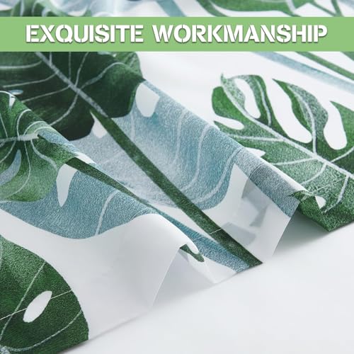 CyanCloud Shower Curtain Plant Leaf Shower Curtains for Bathroom 180 * 180CM Machine Washable Waterproof Fabric Curtain for Home Laundry Room Hotel Decor, Bathroom Curtains with 12 Hooks
