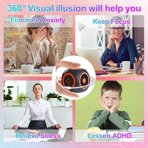 Small Bluetooth Speaker, Mini Portable Rotating Wireless Speaker, Cool Tech Gadgets and Colorful Lights, Ideal Gift for Men, Women for Office, Portable PC Speaker for Boys Teens Men Gift (Black)