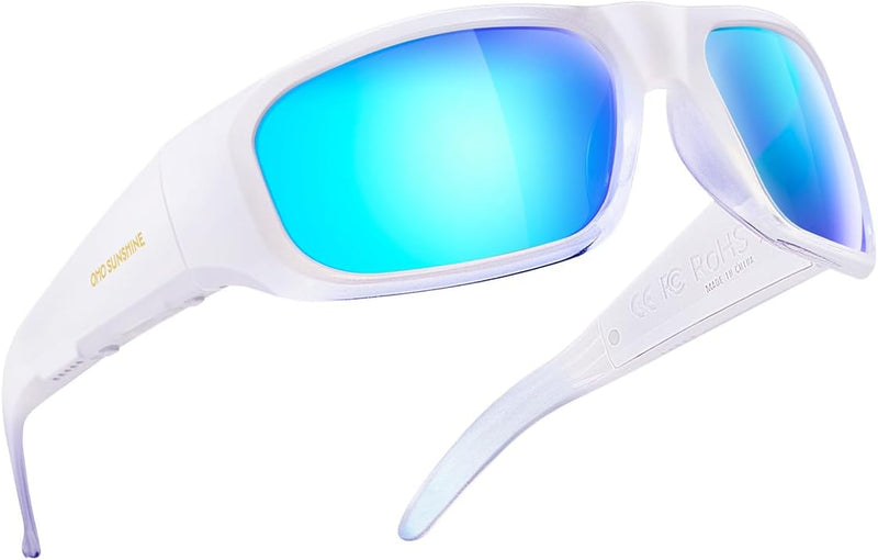 OhO sunshine Smart Glasses Unisex,Polarized Sunglasses with Bluetooth Speaker,Athletic/Outdoor UV Protection and Voice Control