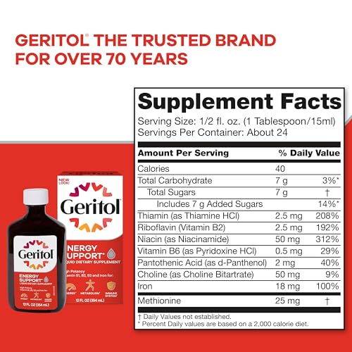 Geritol High Potency Vitamin & Iron Supplement, With Ferrex Tonic, 12 Fl Oz